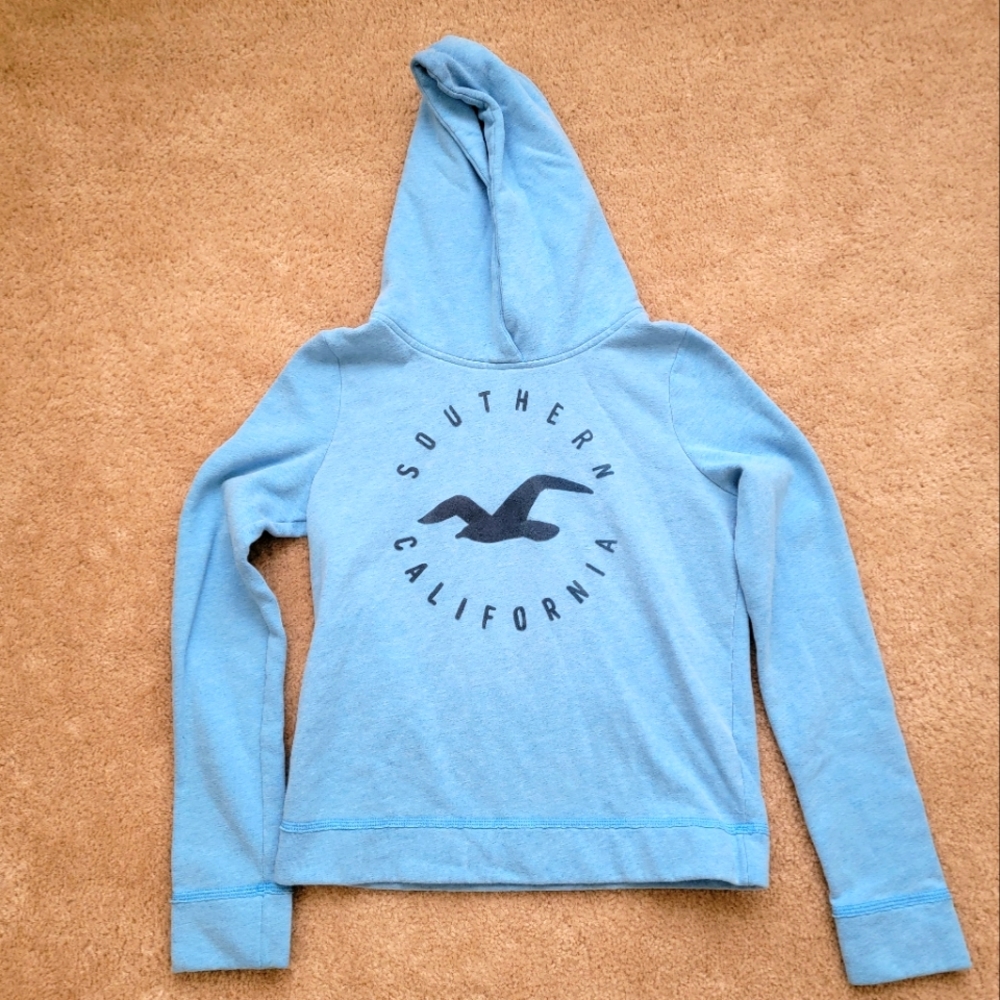 Light blue Hollister hoodie